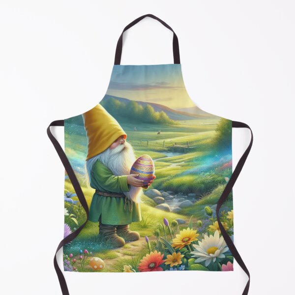 Item preview, gnome with egg happy magical easter landscape designed and sold by Expressions-Sel.