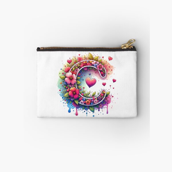 Item preview, The Letter C with Flowers and Hearts designed and sold by PassionforLove.