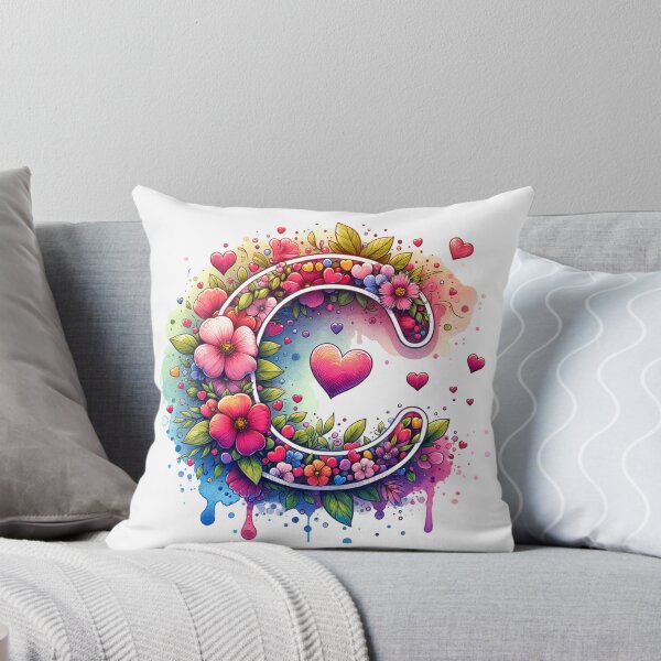 Item preview, The Letter C with Flowers and Hearts designed and sold by PassionforLove.