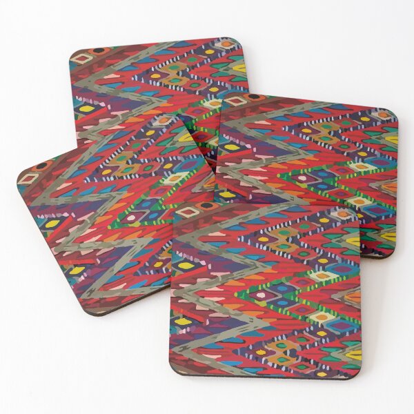 Item preview, Bold embroidery hand stitch maya textile maximalist boho chic decor designed and sold by T-Mex.