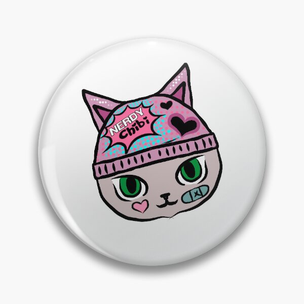 Item preview, Nerdy Chibi Kitty: Beanie Cat with NerdyChibi logo designed and sold by NerdyChibi.