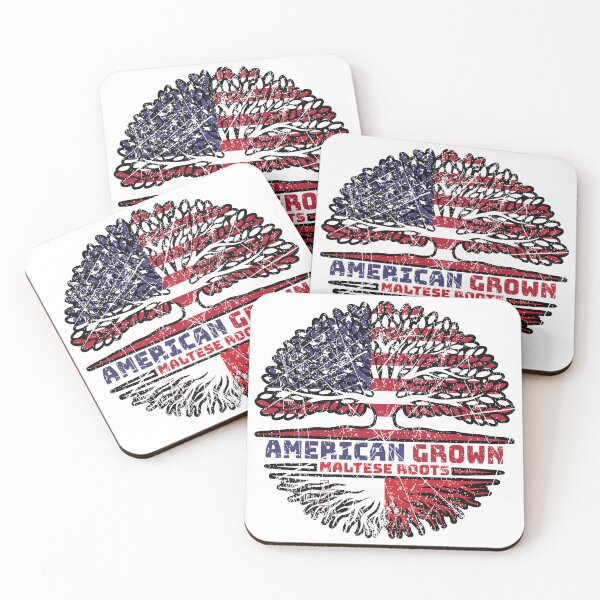 Item preview, Malta Maltese US American USA United States Tree Roots Flag designed and sold by FlagX.