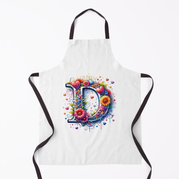 Item preview, The Letter D with Flowers and Hearts designed and sold by PassionforLove.