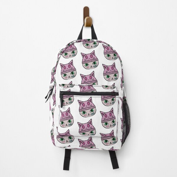 Item preview, Nerdy Chibi Kitty: Beanie Cat pink and grey 1 designed and sold by NerdyChibi.