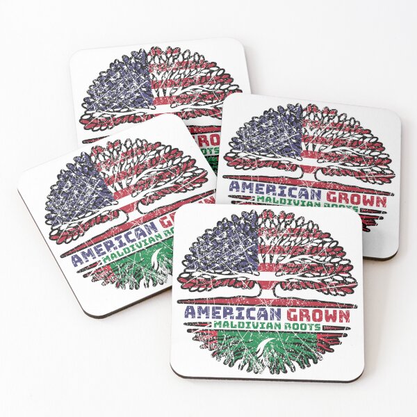 Item preview, Maldives Maldivian American USA Tree Roots Flag designed and sold by FlagX.