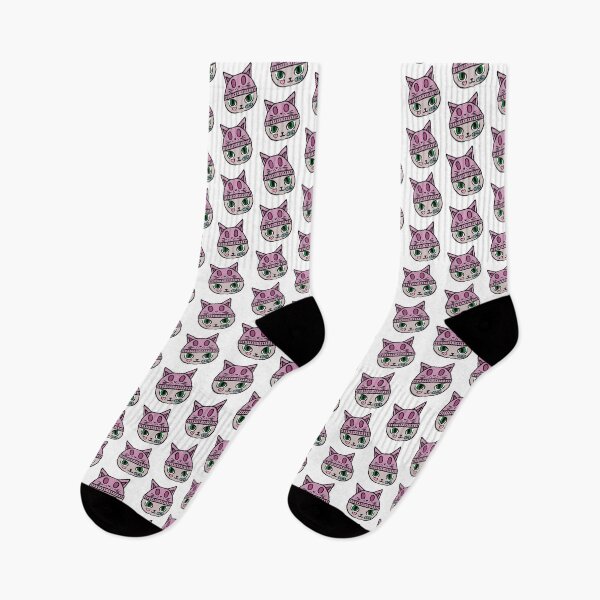 Item preview, Nerdy Chibi Kitty: Beanie Cat pink and grey 1 designed and sold by NerdyChibi.
