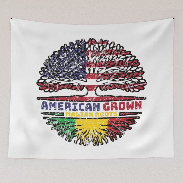 Item preview, Mali Malian American USA Tree Roots Flag designed and sold by FlagX.