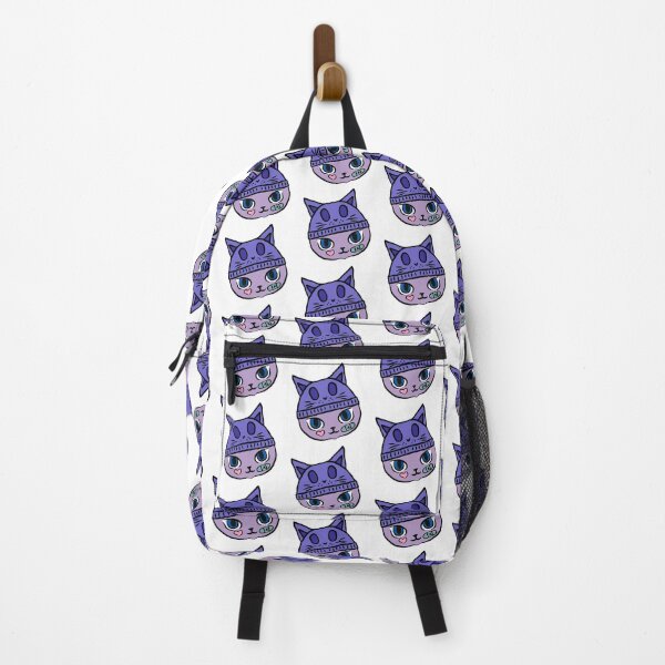 Item preview, Nerdy Chibi Kitty: Beanie Cat purple 1 designed and sold by NerdyChibi.