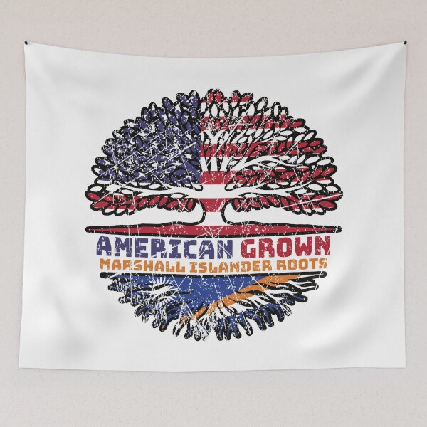 Item preview, Marshall Islands Marshall Islander American USA Tree Roots Flag designed and sold by FlagX.