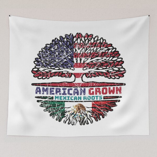 Item preview, Mexico Mexican US American USA United States Tree Roots Flag designed and sold by FlagX.
