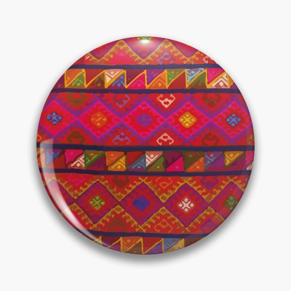 Item preview, Colorful geometric maya embroidery vintage boho chic decoration designed and sold by T-Mex.