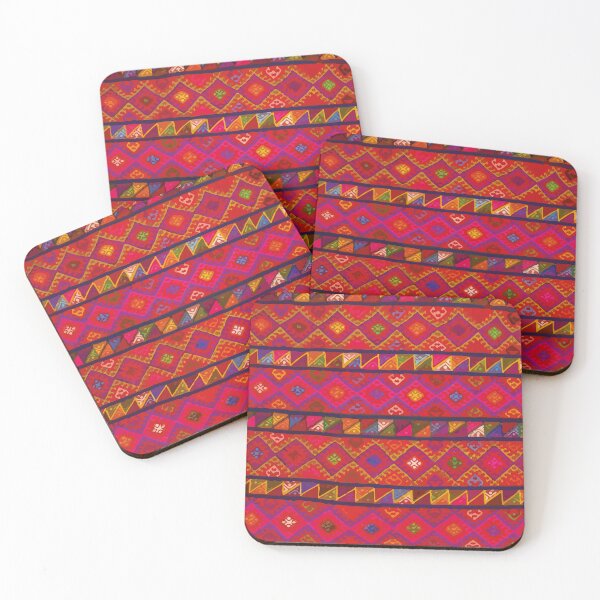Item preview, Colorful geometric maya embroidery vintage boho chic decoration designed and sold by T-Mex.