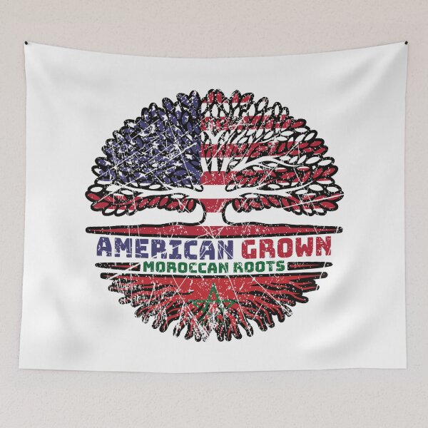 Item preview, Morocco Moroccan US American USA United States Tree Roots Flag designed and sold by FlagX.