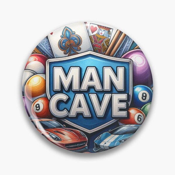 Item preview, Man Cave with Cars, Cards and Billiard Balls designed and sold by PassionforLove.