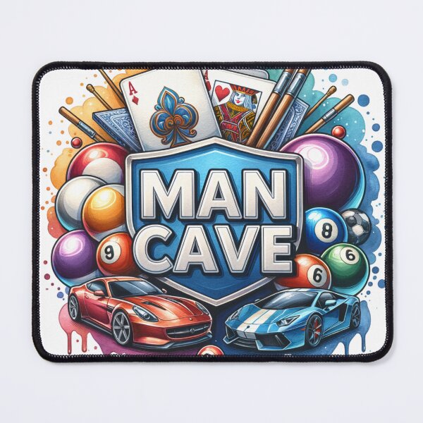 Item preview, Man Cave with Cars, Cards and Billiard Balls designed and sold by PassionforLove.