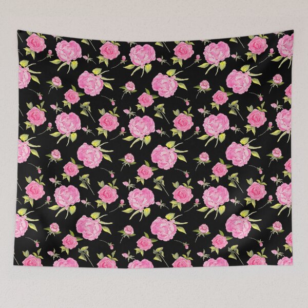 Item preview, Pink Roses on Black designed and sold by elee.