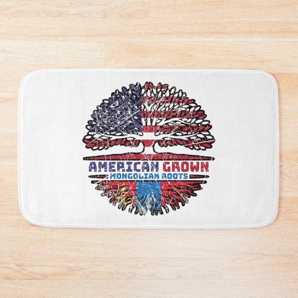Item preview, Mongolia Mongolian American USA Tree Roots Flag designed and sold by FlagX.
