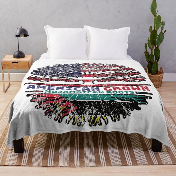 Artikelvorschau, Mosambik-Mosambikanische amerikanische USA-Baumwurzel-Flagge entworfen und verkauft von FlagX.