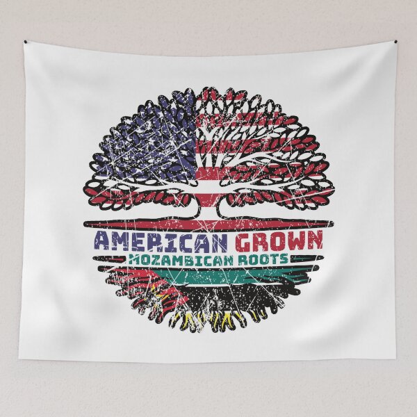 Item preview, Mozambique Mozambican American USA Tree Roots Flag designed and sold by FlagX.