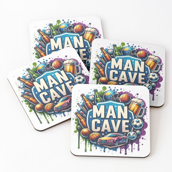 Item preview, Man Cave with Cars, Beer and Sports Balls designed and sold by PassionforLove.