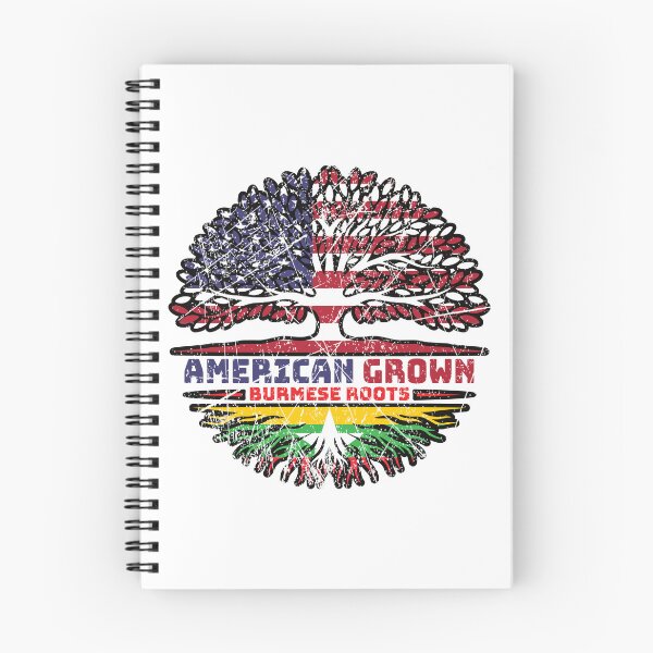 Item preview, Myanmar Burmese Burma US American USA United States Tree Roots Flag designed and sold by FlagX.