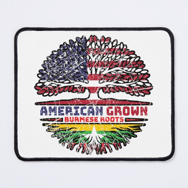 Item preview, Myanmar Burmese Burma US American USA United States Tree Roots Flag designed and sold by FlagX.