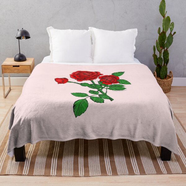 Item preview, Bright Red Rosette Rose Bloom Double 16-25 Petals In 3+ Rows designed and sold by zenithcreative.