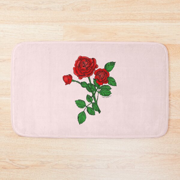 Item preview, Bright Red Rosette Rose Bloom Double 16-25 Petals In 3+ Rows designed and sold by Rachael Taylor.