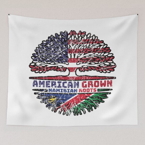 Item preview, Namibia Namibian American USA Tree Roots Flag designed and sold by FlagX.