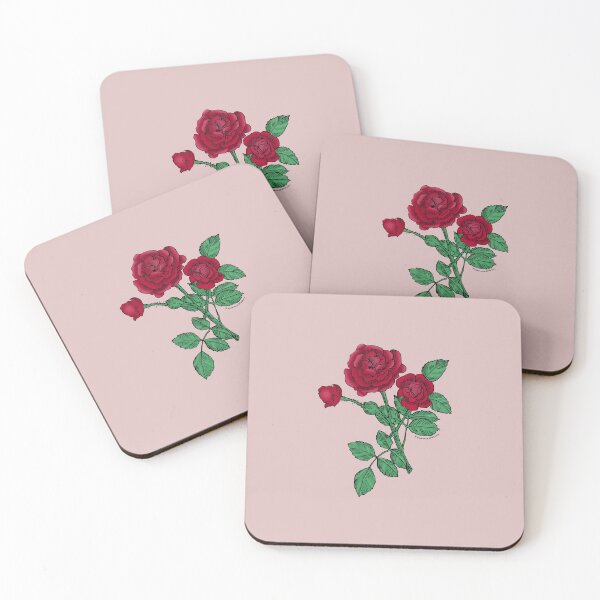 Item preview, Dark Red Rosette Rose Bloom Double 16-25 Petals In 3+ Rows designed and sold by zenithcreative.