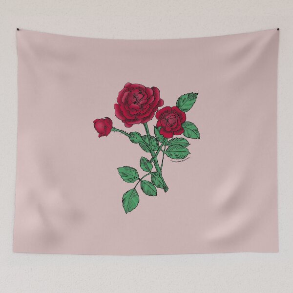 Item preview, Dark Red Rosette Rose Bloom Double 16-25 Petals In 3+ Rows designed and sold by Rachael Taylor.
