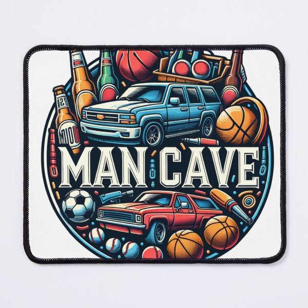 Item preview, Man Cave with Cars, Beer and Sports Balls designed and sold by PassionforLove.