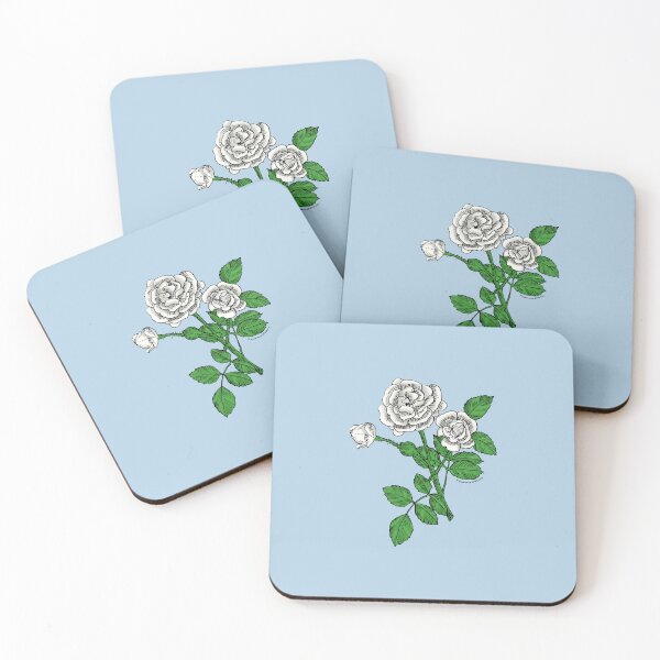 Item preview, White Rosette Rose Bloom Double 16-25 Petals In 3+ Rows designed and sold by zenithcreative.
