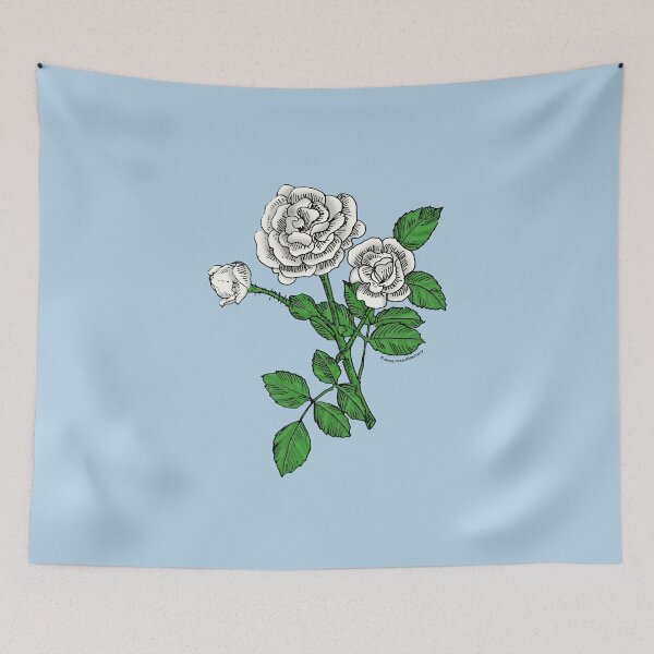 Item preview, White Rosette Rose Bloom Double 16-25 Petals In 3+ Rows designed and sold by Rachael Taylor.
