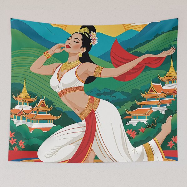 Item preview, Celestial Harmony: Kinnari in Thai Splendor designed and sold by Best-Art-32.