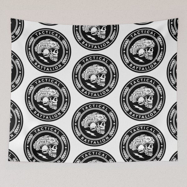 Item preview, Tactical Battalion - Skull (Black & White) designed and sold by RENAGADE4LYF.