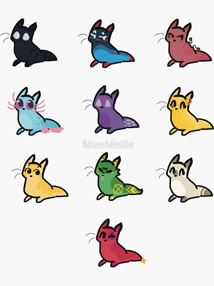 Slug Cat Rain World Sticker - 90s Style Vinyl Waterproof Decal For Cars & Laptops