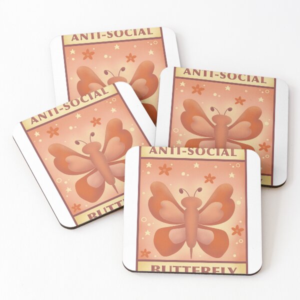 Item preview, Anti-social butterfly designed and sold by ChonkypurrArt.