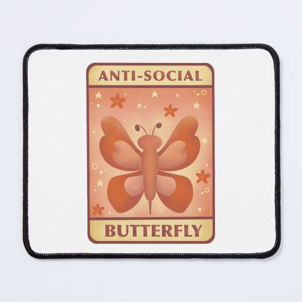 Item preview, Anti-social butterfly designed and sold by ChonkypurrArt.