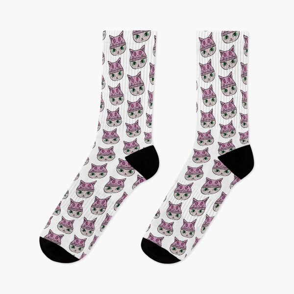 Item preview, Nerdy Chibi Kitty: Beanie Cat pink and grey 2 designed and sold by NerdyChibi.