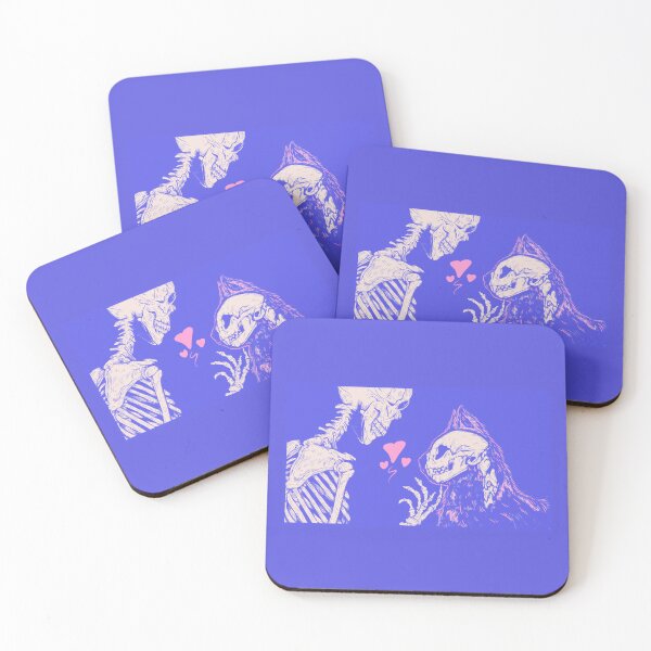 Item preview, Cute Pink and Purple Skeleton with Cat - Playful Kitty Companion designed and sold by Jess.a.creates.
