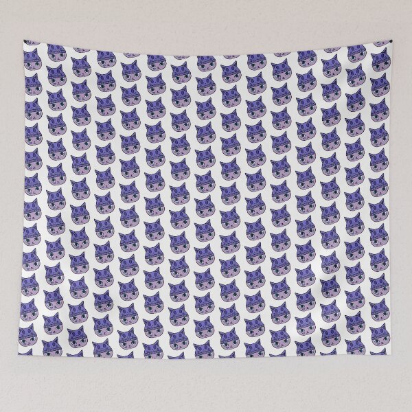 Item preview, Nerdy Chibi Kitty: Beanie Cat purple 2 designed and sold by NerdyChibi.