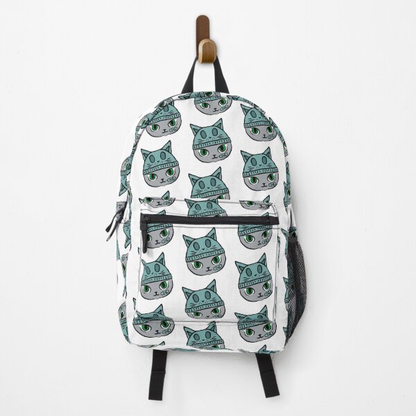 Item preview, Nerdy Chibi Kitty: Beanie Cat teal 2 designed and sold by NerdyChibi.