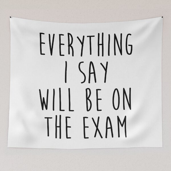 Item preview, Everything I say will be on the exam. designed and sold by allarddavid.