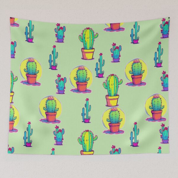 Item preview, Potted Cacti Party designed and sold by purrfect pattern.