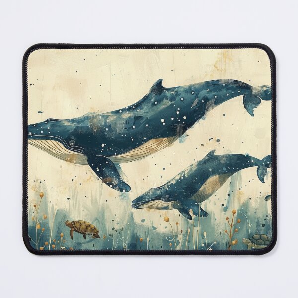 Item preview, couple Whale Humpback art prints Watercolor designed and sold by Rockwpapart.