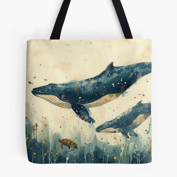 Item preview, couple Whale  Humpback art prints Watercolor   designed and sold by Rockwpapart.
