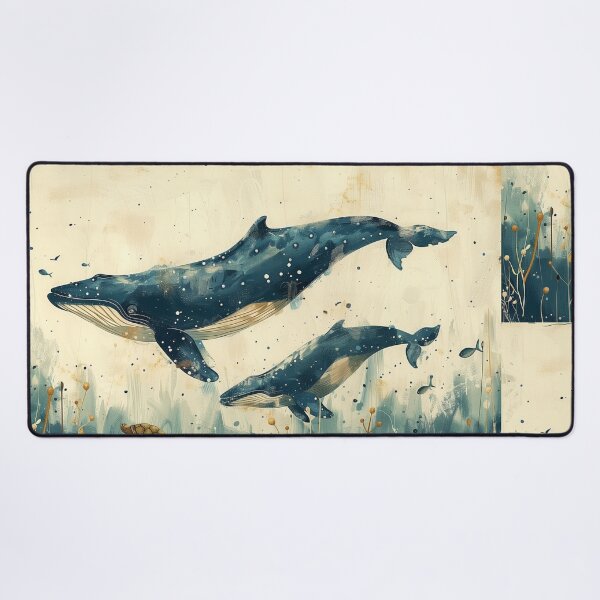 Item preview, couple Whale Humpback art prints Watercolor designed and sold by Rockwpapart.