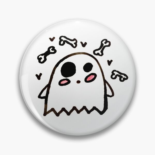 Item preview, cute ghost and bones designed and sold by KayesStuff00.