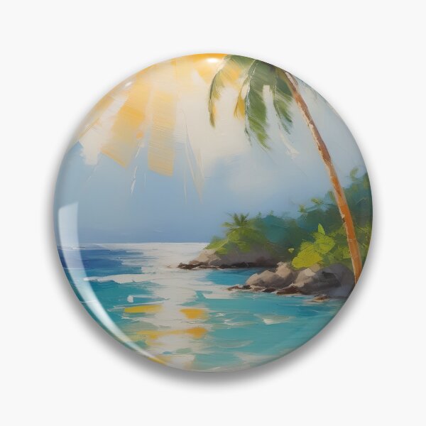 Item preview, Summer, sun, beach, impressionist paint designed and sold by lonelymoony.
